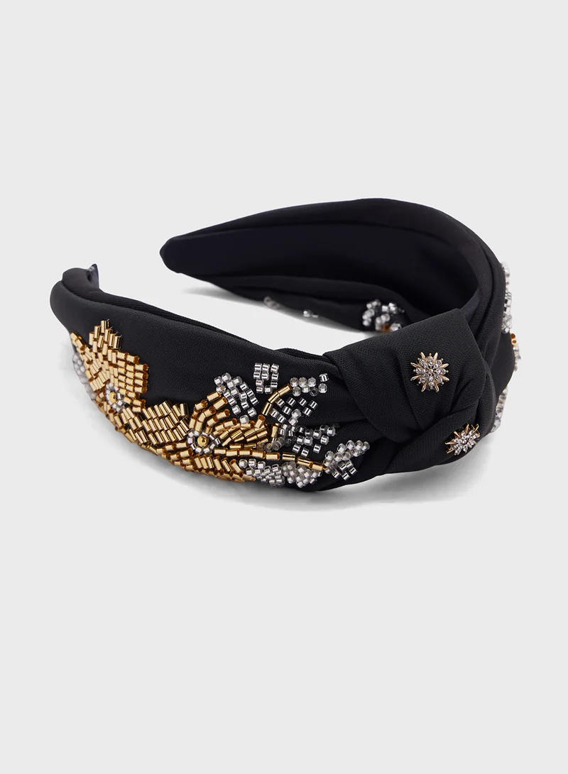 ايلا ليمتد اديشن Embellished Sequined  Floral  Headband