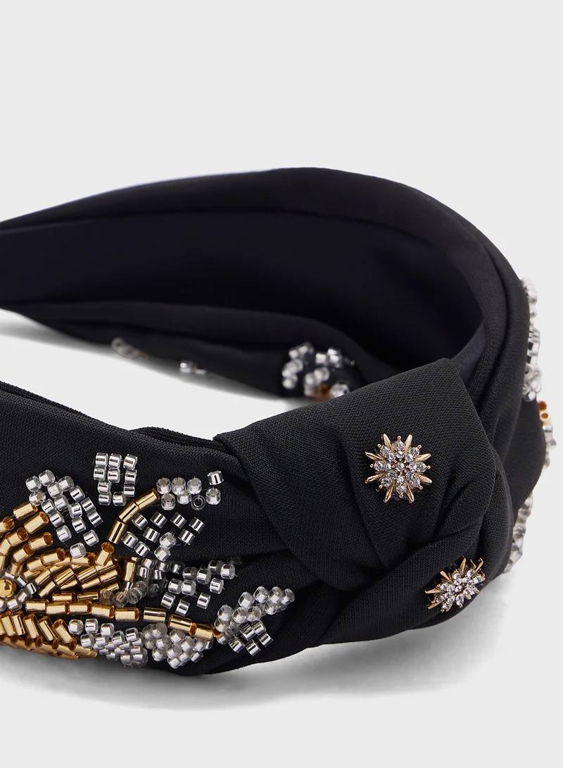 ايلا ليمتد اديشن Embellished Sequined  Floral  Headband