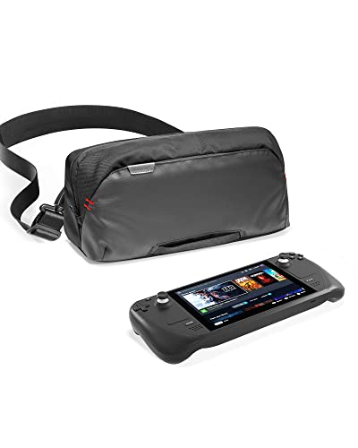 tomtoc Carrying Case for Steam Deck/OLED/Nintendo Switch 2/Rog Xbox Ally X, Storage Portable Bag, Protective Shoulder Bag with Pockets Fit Console, AC Adapter, Dock, Compact Pack for Daily Use, Travel - Image 1