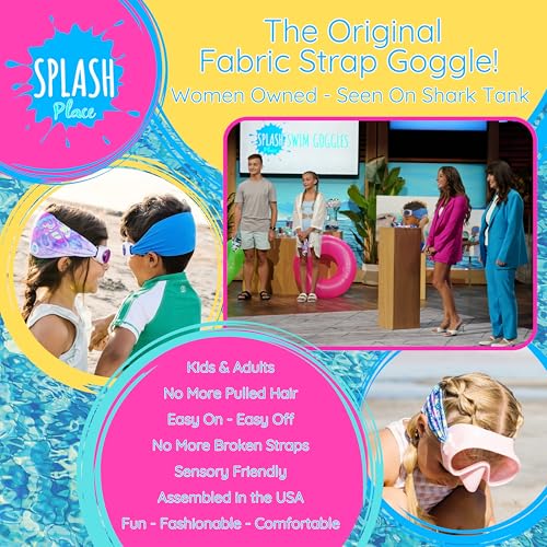 Splash Place KIDS SWIM GOGGLES with Fabric Strap TangleFree Swimming Goggles for Kids LEVEL UP - Image 3