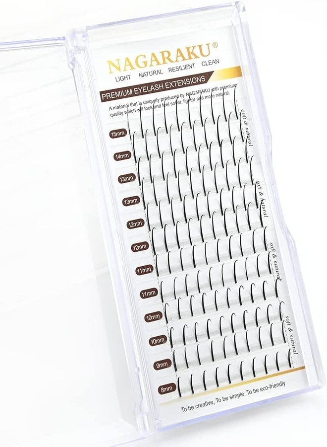 NAGARAKU Spike Eyelash Extensions Wispy Lash 0.07mm C curl 13mm Length Premade Fan Matte Black Individual Ellipse Supplies Spikes Fans (13mm, 0.07 C Spike) - Image 2