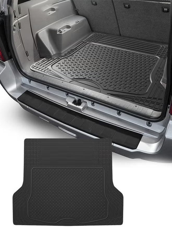 Heavy Duty Car Cargo Liner Trunk Mat 138*110 cm, No-slip Car Back Floor Mat, All Weather Trunk Protection, Universal Fit Car Flooring, Trim To Fit & Durable Protection for Car Suv Sedan - Image 1