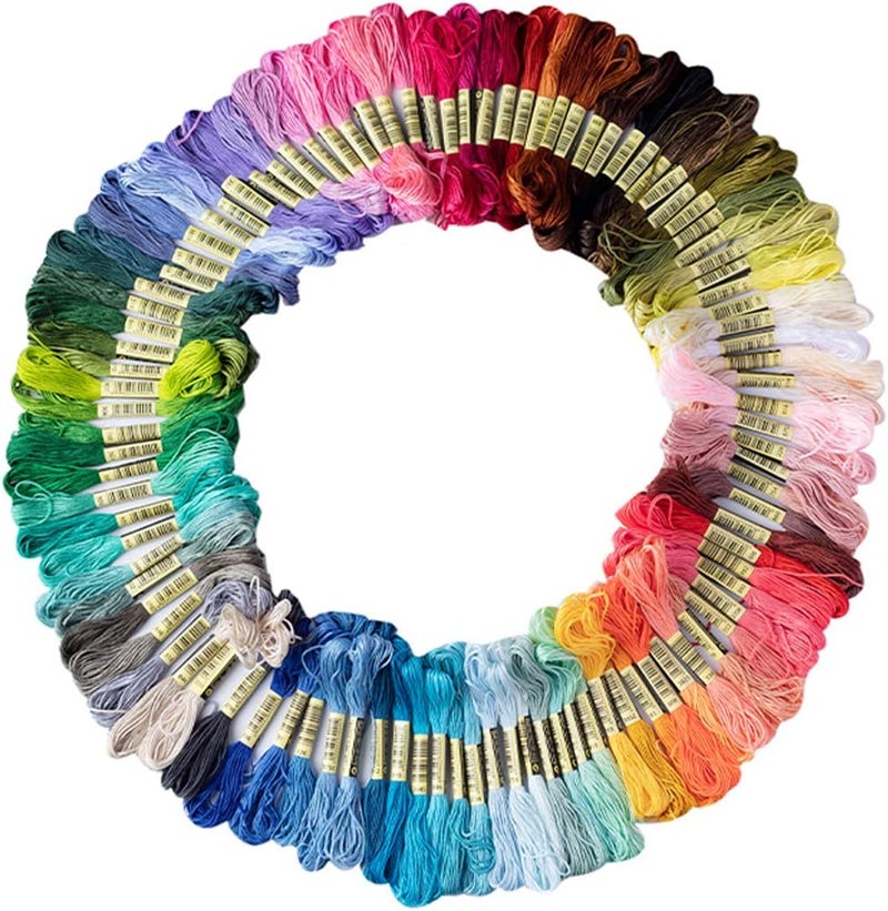 XLSFPY Friendship Bracelet String 50 Skeins Rainbow Color Embroidery Floss Cross Stitch Embroidery Thread Cotton Floss Bracelet Yarn, Craft Floss - Image 1