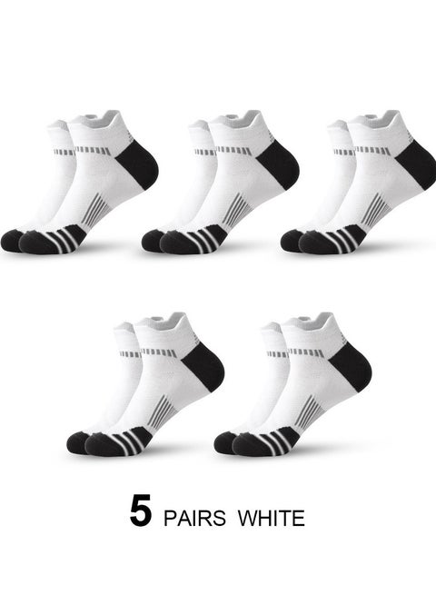Mens Athletic Socks (5-Pack) - Low Cut, Sweat-Wicking, Odour-Resistant, All-Season Comfort - Ideal for Active Lifestyles, Running & Everyday Wear - Ultimate Socks for Men Collection