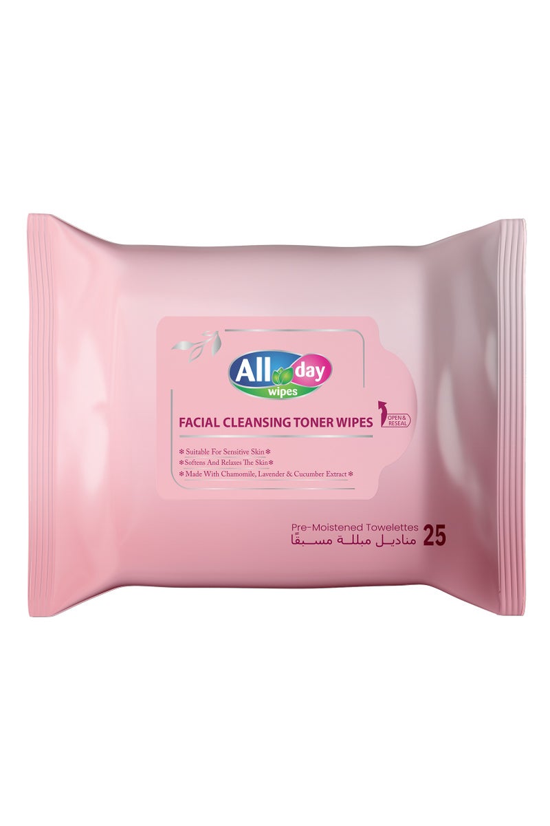 All day wipes All Day Facial Cleansing Toner Wipes 25 sheets - Image 1