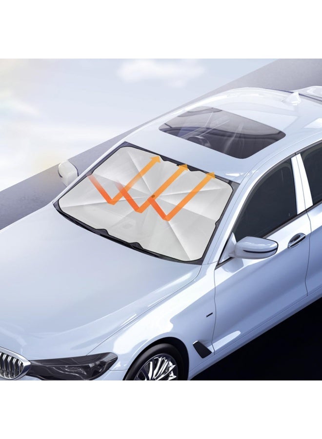 Shield Shade Windshield Umbrella Sun Shade Cover Visor – Automotive Front Sunshade for Various Windshields, Heat Protection and UV Blocker - Image 2
