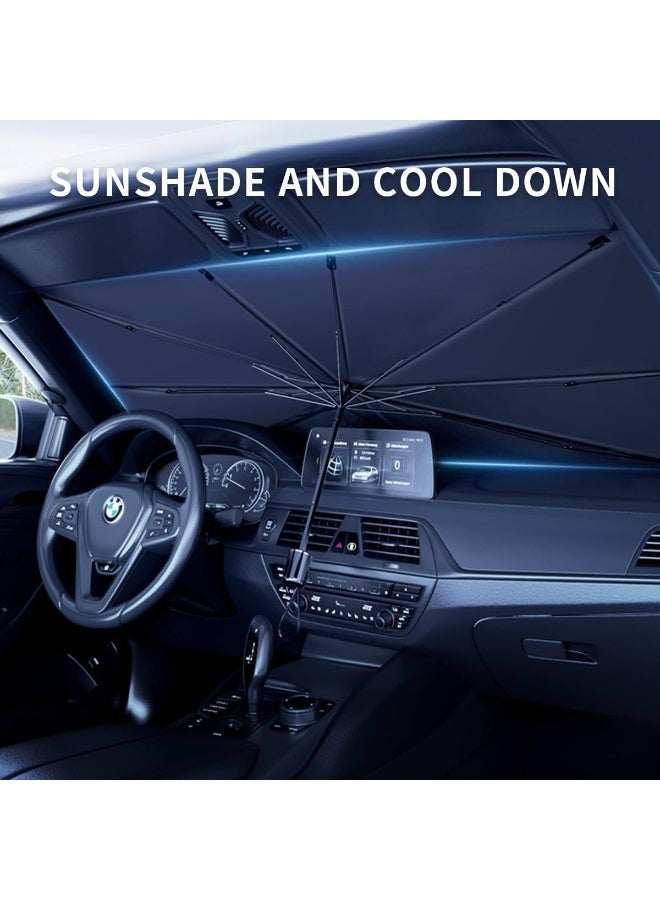 Shield Shade Windshield Umbrella Sun Shade Cover Visor – Automotive Front Sunshade for Various Windshields, Heat Protection and UV Blocker - Image 4
