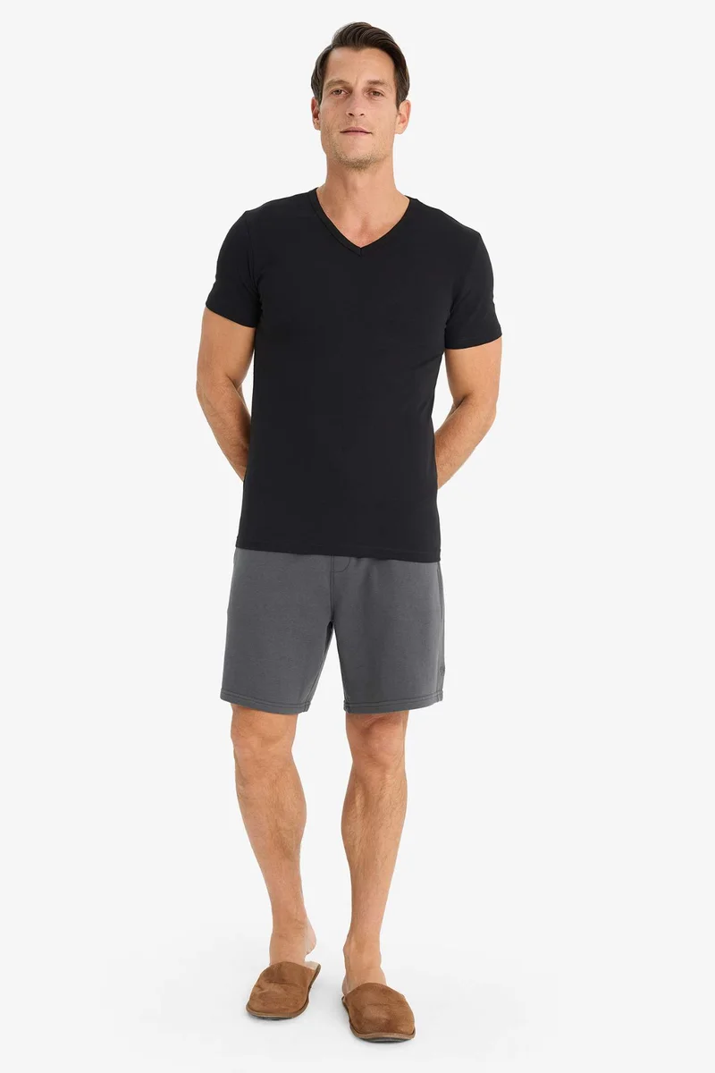ديفاكتو Slim Fit Short Sleeve Knitted Tops