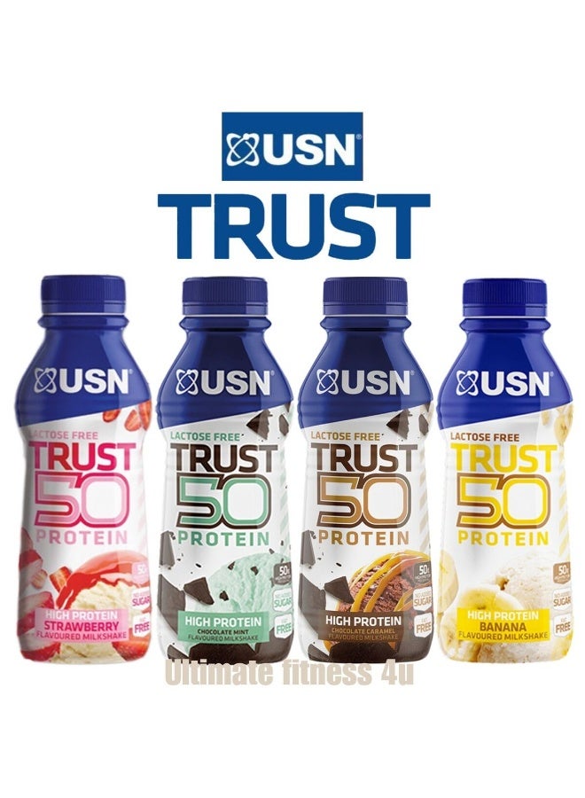 USN Trust Protein Milkshake 500ml – Vanilla Flavor – Pack of 6 - Image 2