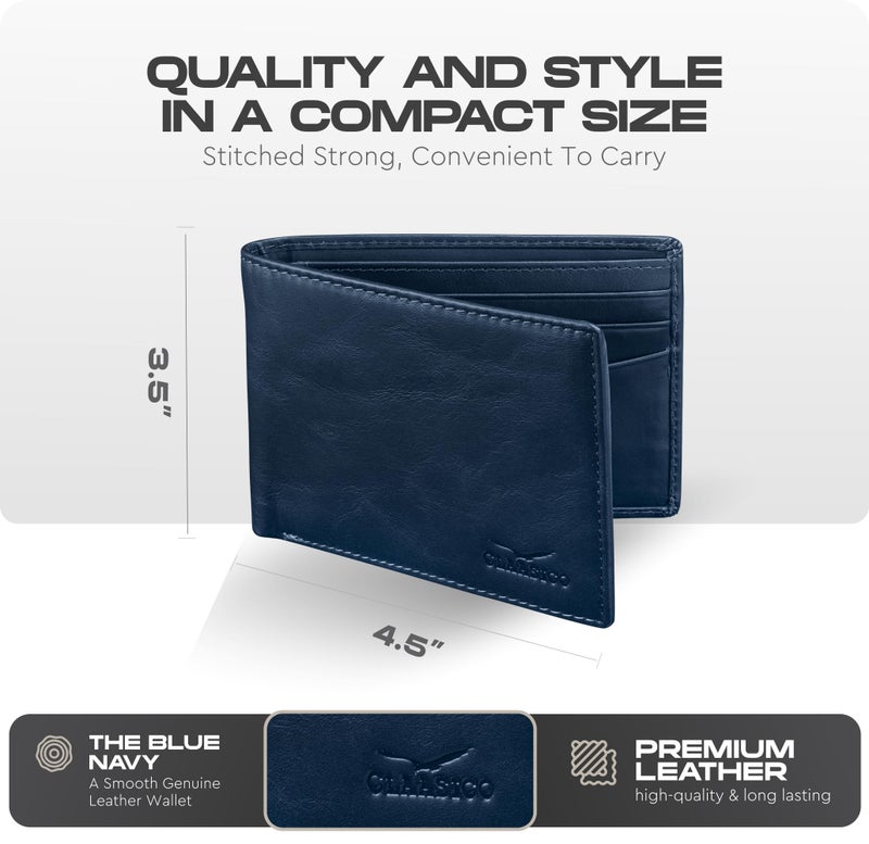 Claasico Wallet for Men’s - Genuine Leather Slim Bifold RFID Wallet - Gift for Men Packed in Stylish Gift Box - Image 2
