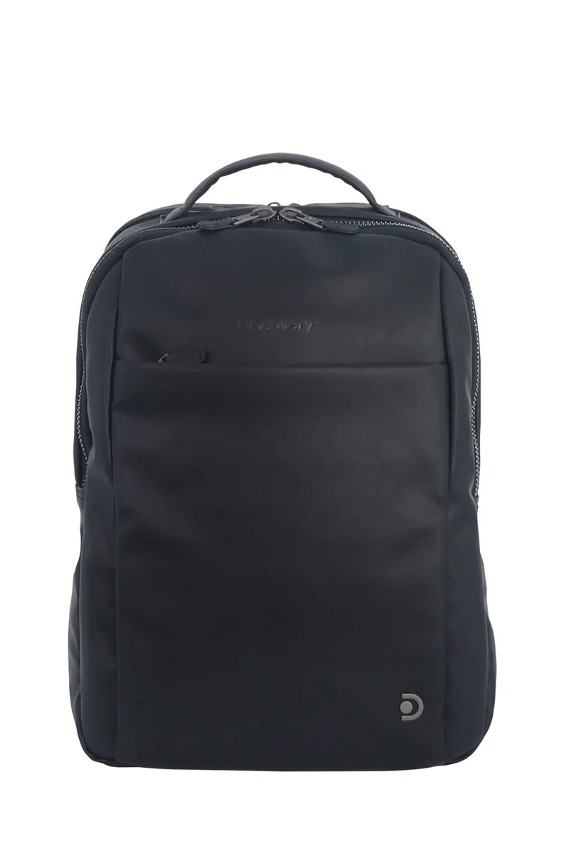 Discovery RFID Travel Laptop Backpack Black – Fits MacBook Pro 16" &amp; iPad Pro 12.9", Luggage Strap, Anti-Theft RFID, Stylish Work Bag with Key Holder