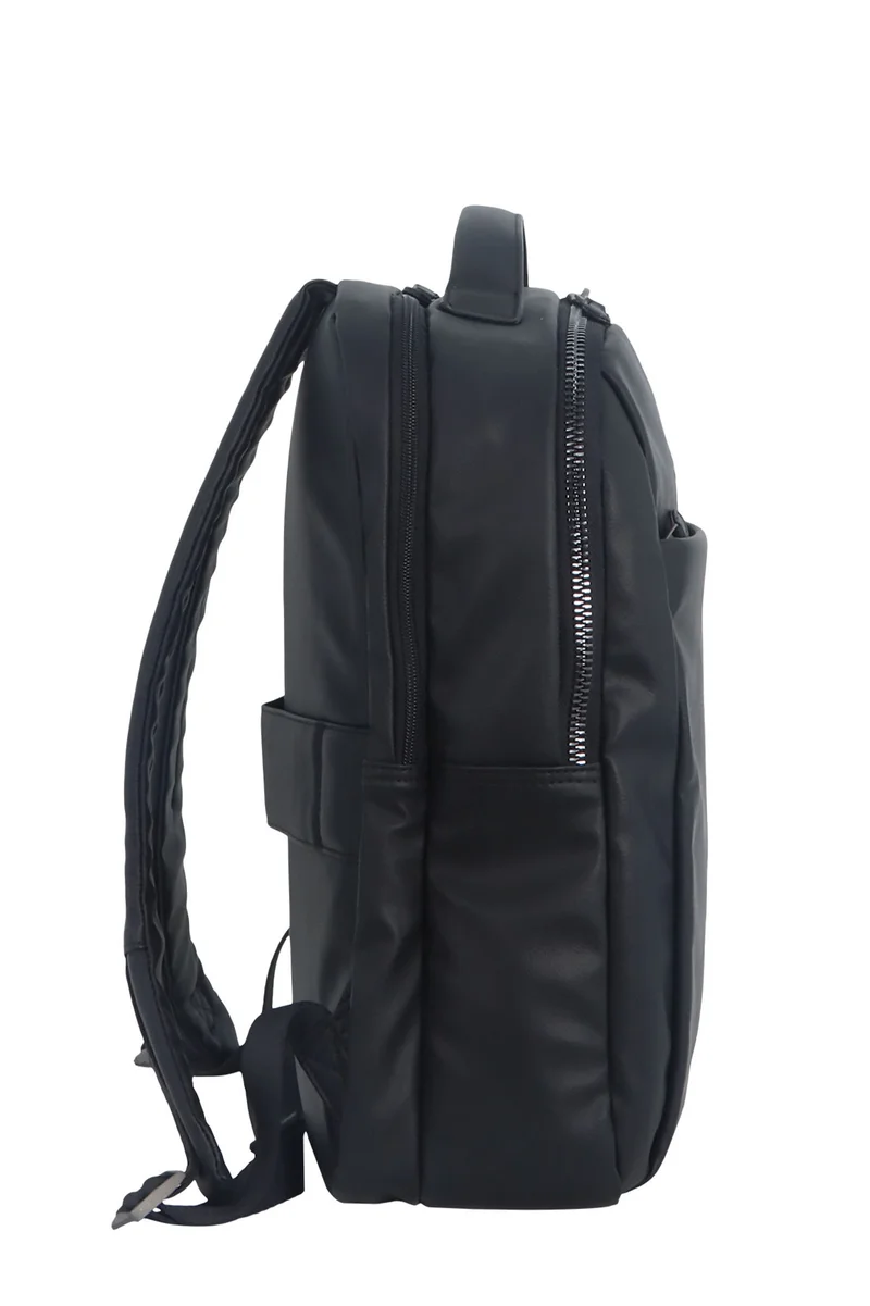 Discovery RFID Travel Laptop Backpack Black – Fits MacBook Pro 16" &amp; iPad Pro 12.9", Luggage Strap, Anti-Theft RFID, Stylish Work Bag with Key Holder
