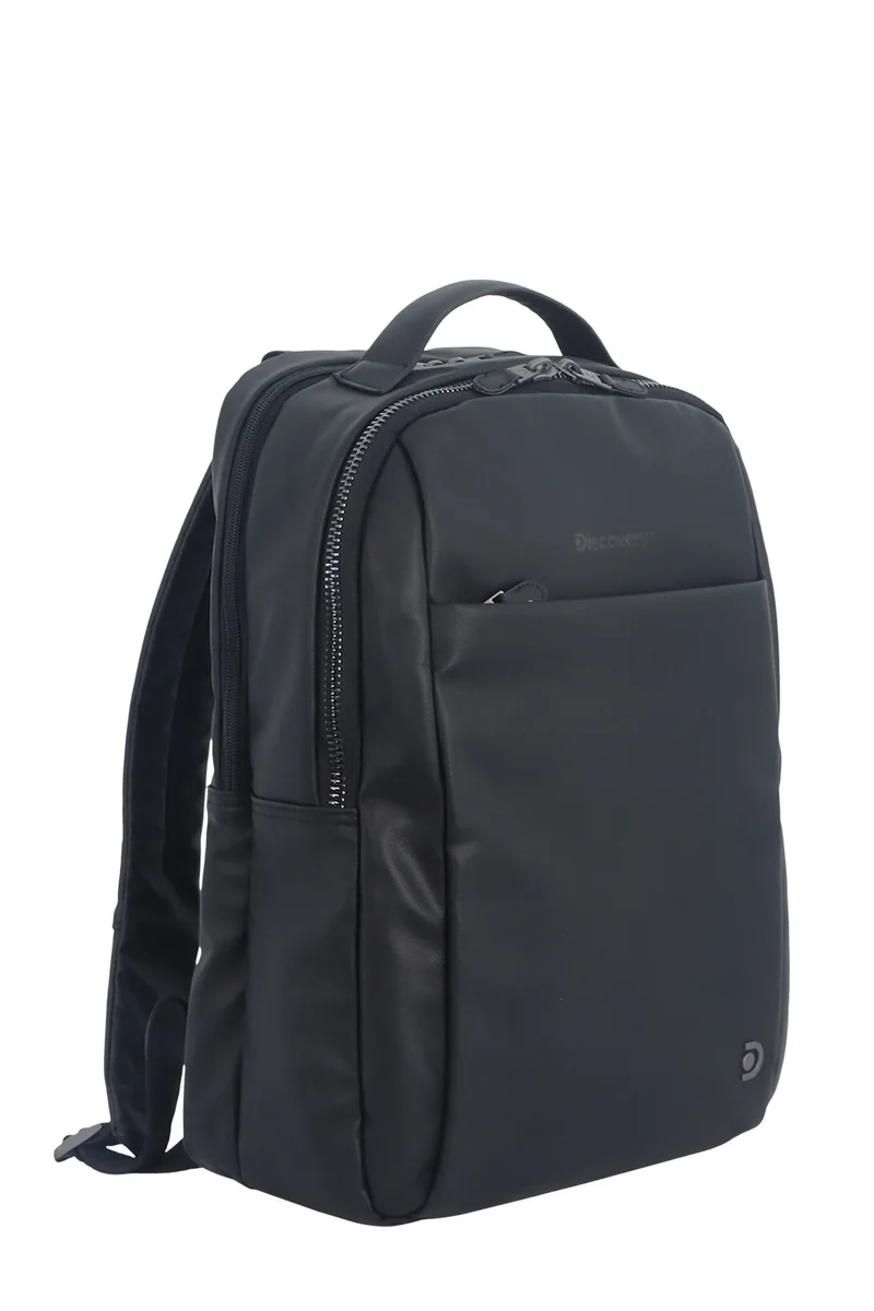 Discovery RFID Travel Laptop Backpack Black – Fits MacBook Pro 16" &amp; iPad Pro 12.9", Luggage Strap, Anti-Theft RFID, Stylish Work Bag with Key Holder