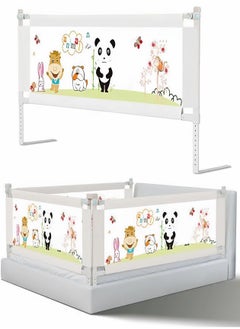 Qamar Care 1 piece Toddler Bed Rail Guard, One-Sided 200cm, Height Adjustable, Foldable Safety Rail with Breathable Mesh & Double Child Lock for Anti-Fall Protection, Fits Twin/Full/Queen/King Beds  - Image 1