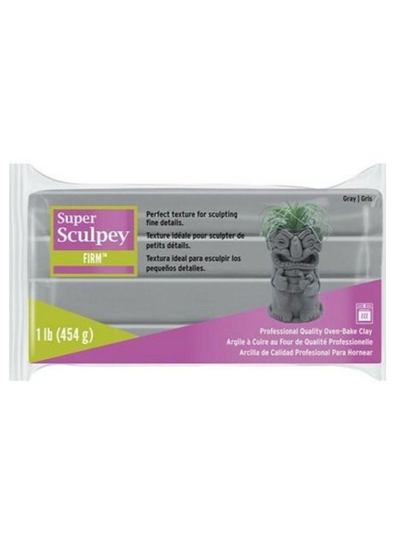 Sculpey Super Sculpey Firm Grey 454g - Image 1