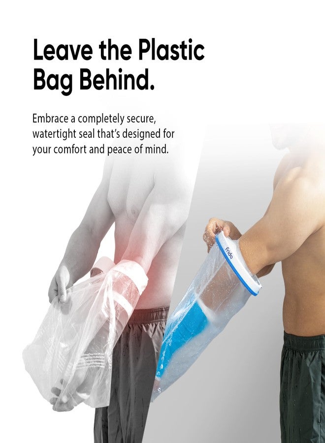 Frido Cast Protector for Arm, Waterproof Reusable Shower Sleeve, Leak-Proof Cast Cover for Adult Hand, Wrist & Elbow, Durable Protection for Casts, Bandages & Wounds - Image 3