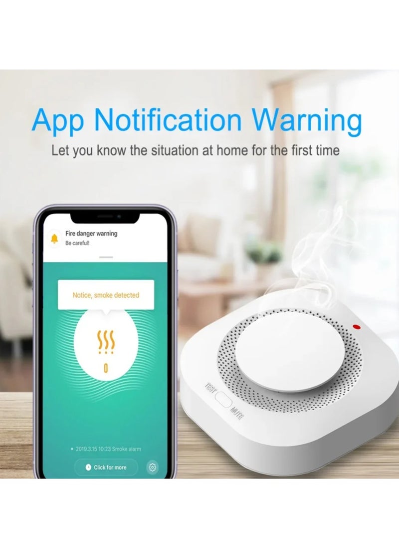 Tuya Smart WiFi   Detector Home Security Safety Prevention  Sensor Sound Alarm Work With Alexa Google Home - Image 2
