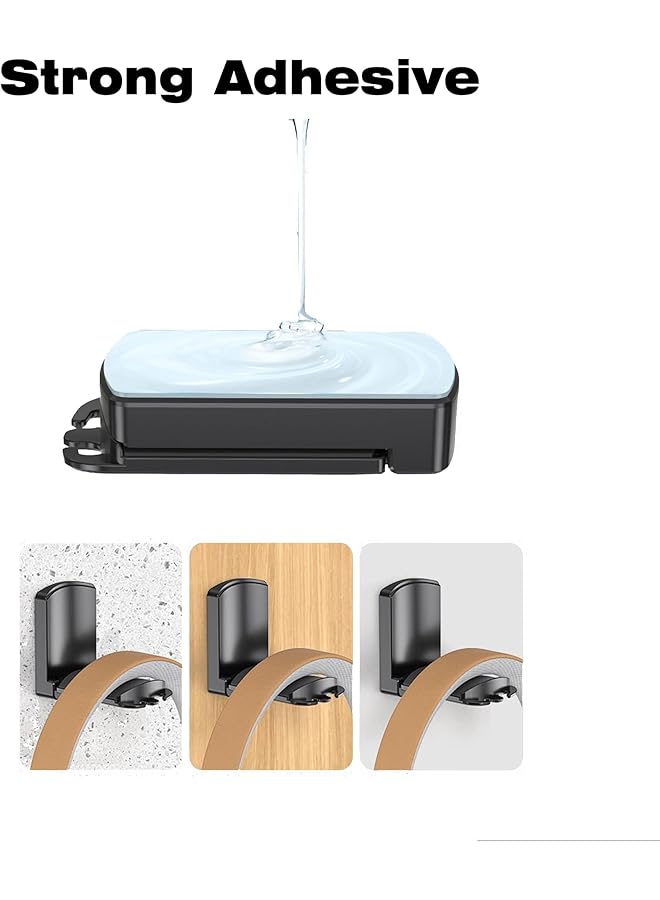 erorex Headphone Stand With Hanger Hook Headphone Hanger Wall Hooks With Strong Adhesive Save Space Durable Headset Holder For Universal Gaming Headset Black - Image 5