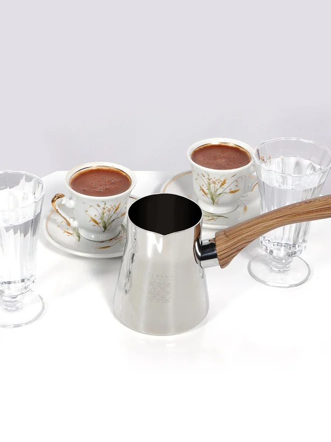 سيرينك طقم دلة قهوة تركي من سيرينك  قطع، ستانلس ستيل