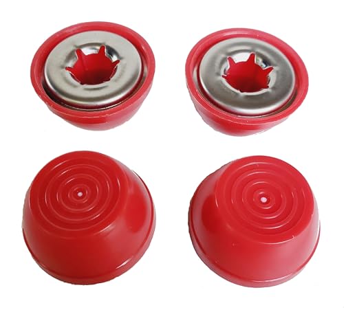 Quadrapoint Hub Cap compatible with Popular Red Wagon Brand Plastic Folding Wagons 716 RED NOT for Wood or Steel Wagons - Image 1
