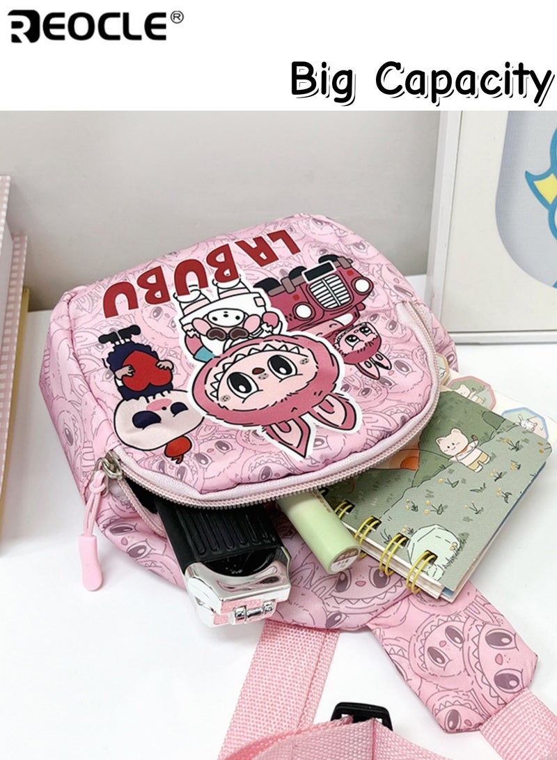 ريوكل حقيبة صدر للأطفال بطبعة شخصيات كرتونية حقيبة صغيرة عصرية للارتداء بشكل صليبي ظهر يومي عارض صغير حقيبة محمولة ذات كتف واحد - Image 5