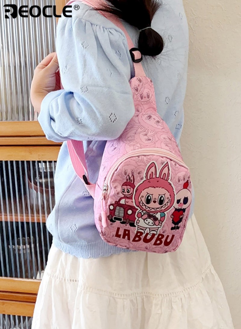 ريوكل حقيبة صدر للأطفال بطبعة شخصيات كرتونية حقيبة صغيرة عصرية للارتداء بشكل صليبي ظهر يومي عارض صغير حقيبة محمولة ذات كتف واحد - Image 1