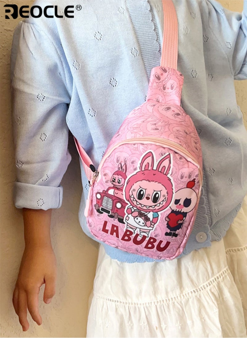 ريوكل حقيبة صدر للأطفال بطبعة شخصيات كرتونية حقيبة صغيرة عصرية للارتداء بشكل صليبي ظهر يومي عارض صغير حقيبة محمولة ذات كتف واحد - Image 2