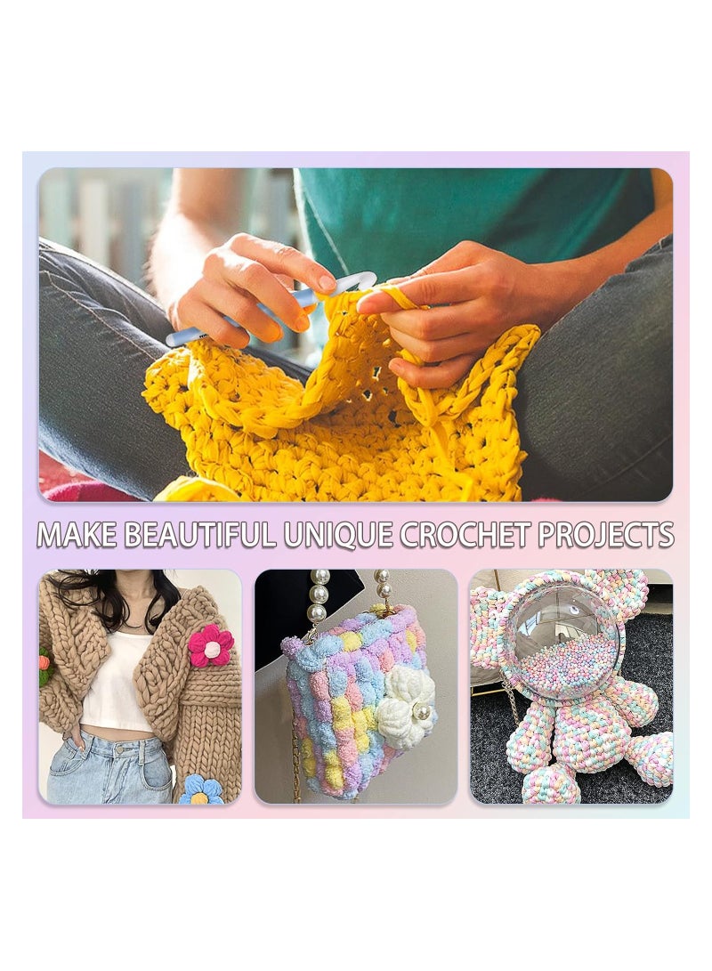 SOLARAE 8Pcs Plastic Crochet Hooks Sets Soft Grip Ergonomic Crochet Hooks Colourful Crochet 2.5mm 3.0mm 3.5mm 4.0mm 4.5mm 5.0mm 5.5mm 6.0mm For Arthritic Hands Beginners - Image 2