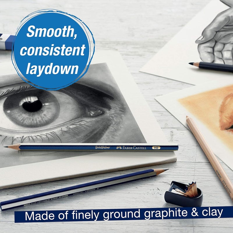 FABER-CASTELL Graphite Sketch Pencil Set - 6 Graphite Pencils (2H, HB, B, 2B, 4B, 6B), Drawing Pencils and Sketching Supplies - Image 5