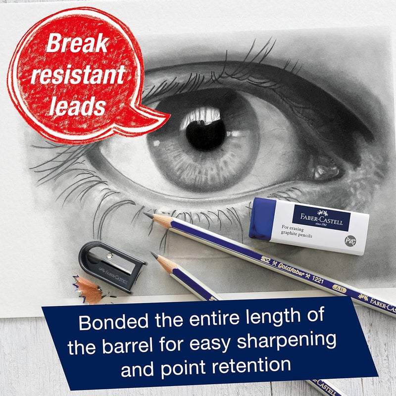 FABER-CASTELL Graphite Sketch Pencil Set - 6 Graphite Pencils (2H, HB, B, 2B, 4B, 6B), Drawing Pencils and Sketching Supplies - Image 4