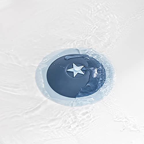 P-Plus International Hair Catcher & Drain Stopper, 2 in 1 Sink Drain Cover, Flex Silicone Strainer for Shower/Bathtub/Tub/Floor Drain/Kitchen Sink(Blue, Pack of 2) - Image 3