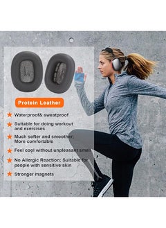 erorex Ear Cushions For Airpods Max Headphones Earpads Replacement Ear Pad Covers Earmuffs With Protein Leather Memory Foam And Magnet Black  - Image 3