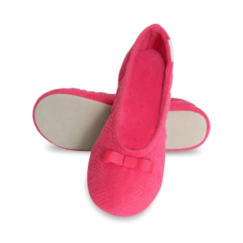 Women's Diamond Microterry Ballerina Slippers - Image 4