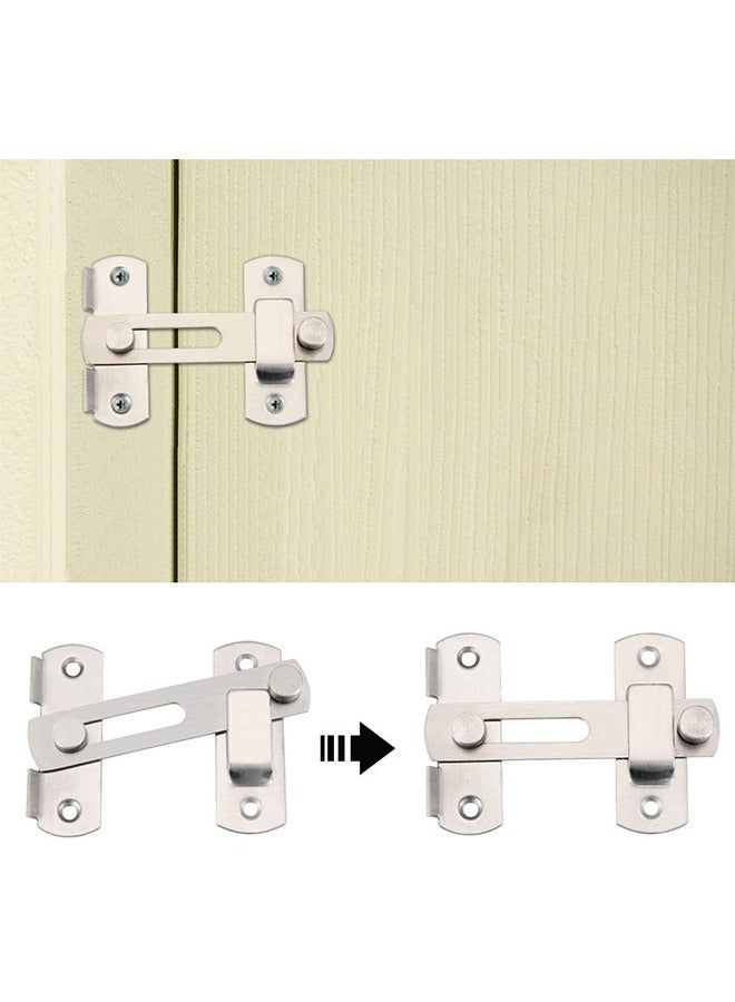 2 Pack Stainless Steel Gate Latches, Door Holder Flip Latch Safety Door Bolt Latch Lock - Image 2
