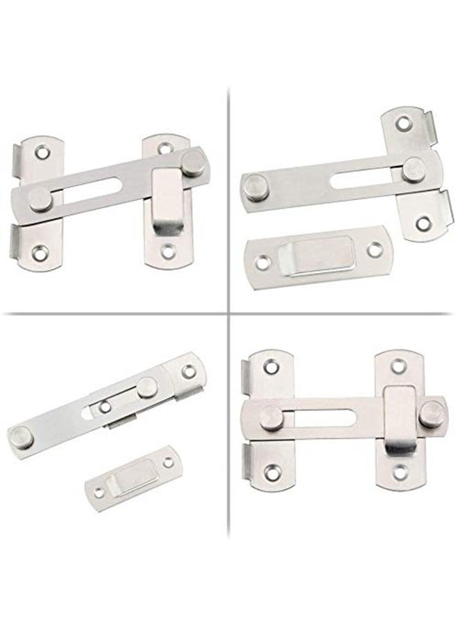 2 Pack Stainless Steel Gate Latches, Door Holder Flip Latch Safety Door Bolt Latch Lock - Image 3