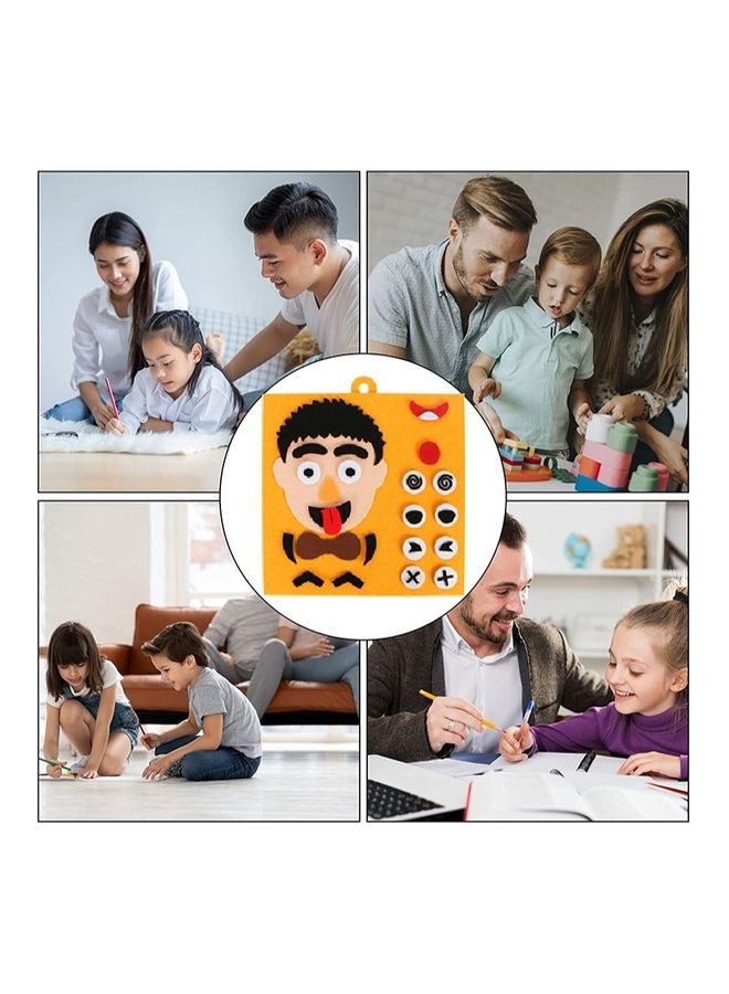 مجموعة أحجيات قطع تركيب قابلة لل بتصميم رموز تعبيرية للآباء والأطفال ويمكنك تجميعها بنفسك من 4 قطع - Image 5