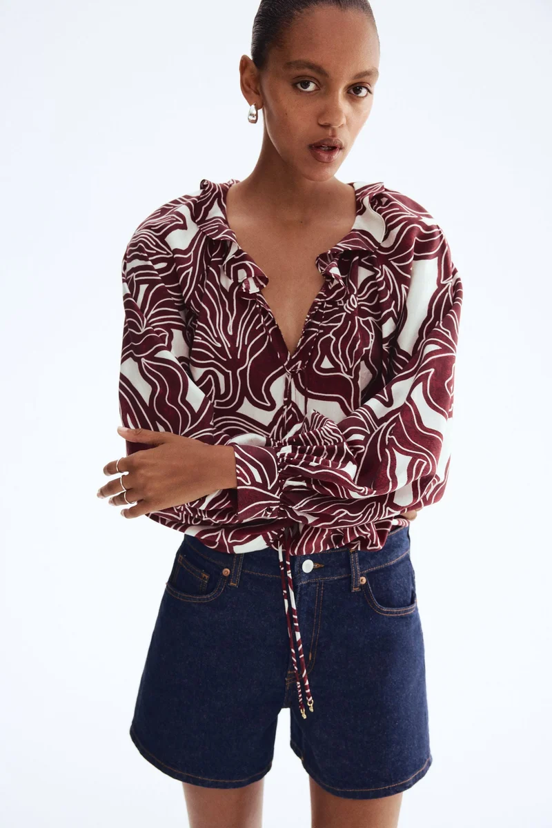 H&M Frill-collar blouse
