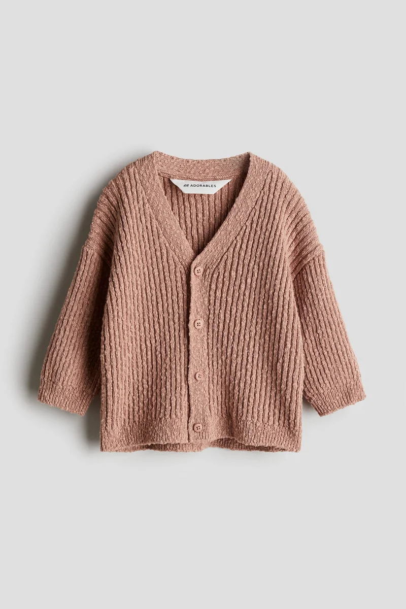 H&M Oversized bouclé-knit cardigan