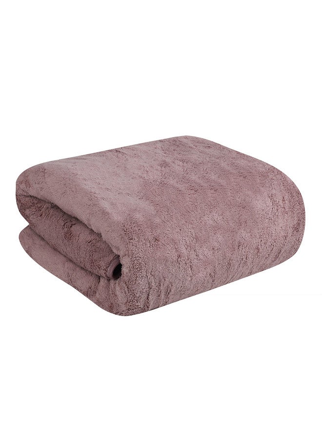 Fezora Beige & Grey Microfiber Bath Towel Set - 3 Pieces - Image 3