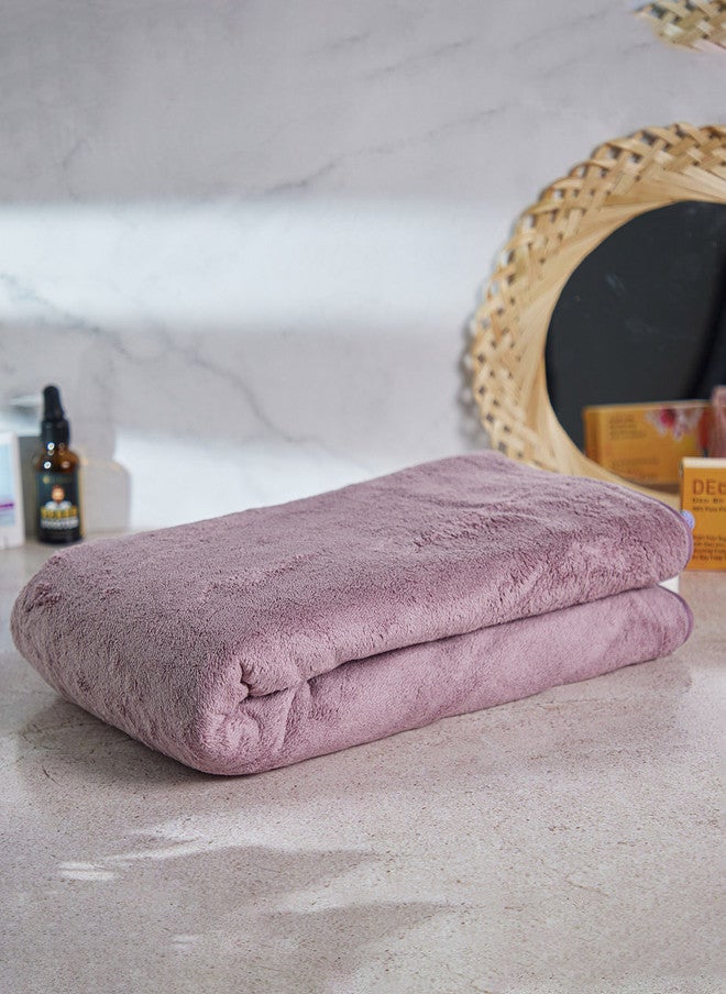 Fezora Beige & Grey Microfiber Bath Towel Set - 3 Pieces - Image 4