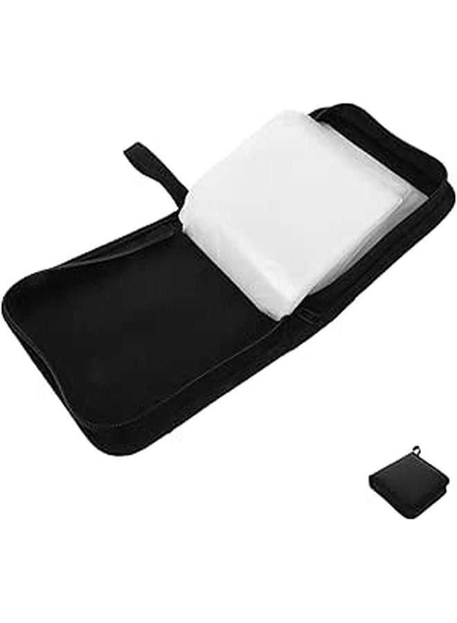 PU Leather CD DVD Storage Bag 40 Capacity Portable Disc Holder Organizer Dustproof - Image 1
