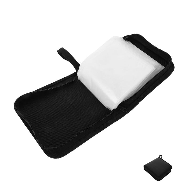 PU Leather CD DVD Storage Bag 40 Capacity Portable Disc Holder Organizer Dustproof - Image 2