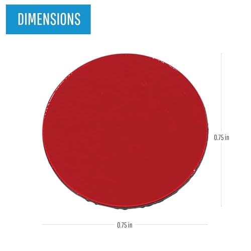 MasterVision Magnetic Color Coding Dots, 3/4 Inch Diameter, Red, Pack of 20 (FM1604) - Image 2