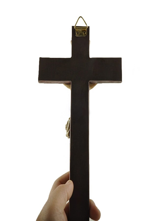 PlentifulHome Jesus Crucifix Wall Cross – 9.06” Resin Catholic Crucifixion Sculpture, INRI Cross with Jesus Figure for Home, Church, or Prayer Room, Religious Wall Hanging Decor - Image 5