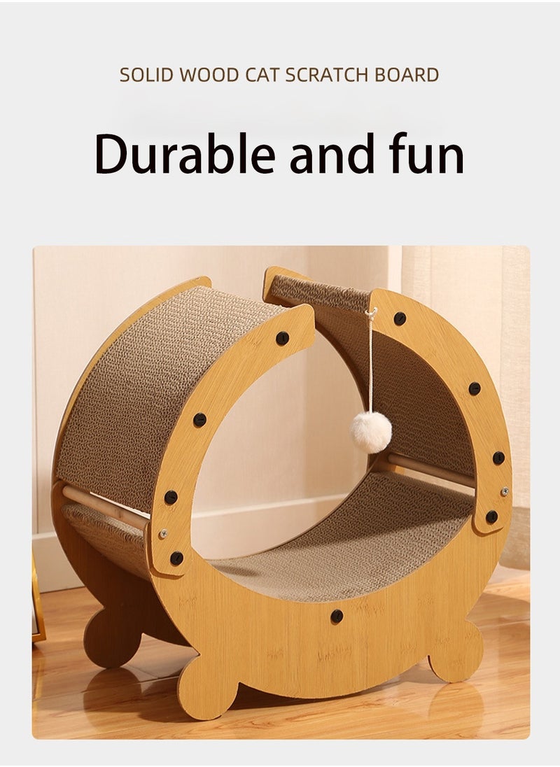 Kidle - Corrugated Cardboard Cat Scratching Board Multifunctional Cat Nest Scratching Board All-in-One Grinding Claws and Teeth Board Cat Toffee Chair Self Hi Toys - Image 1