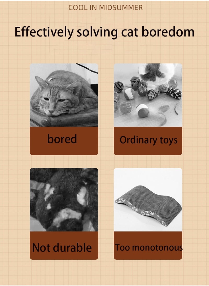 Kidle - Corrugated Cardboard Cat Scratching Board Multifunctional Cat Nest Scratching Board All-in-One Grinding Claws and Teeth Board Cat Toffee Chair Self Hi Toys - Image 1
