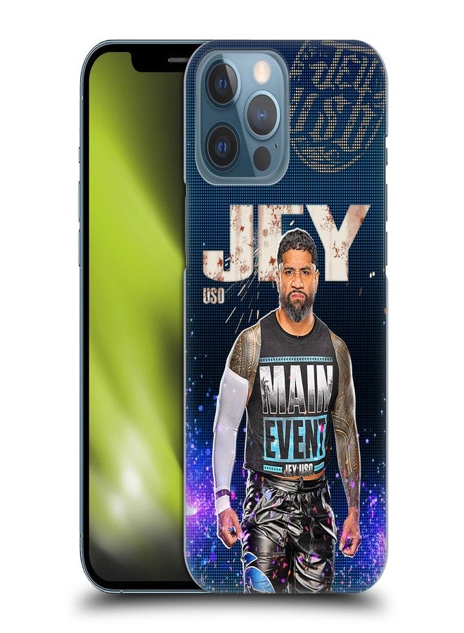 Head Case Designs جراب خلفي صلب من Head Case Designs مرخص رسميًا من WWE، بتصميم صورة جاي من USO، متوافق مع هاتف Apple iPhone 13 Pro Max - Image 1