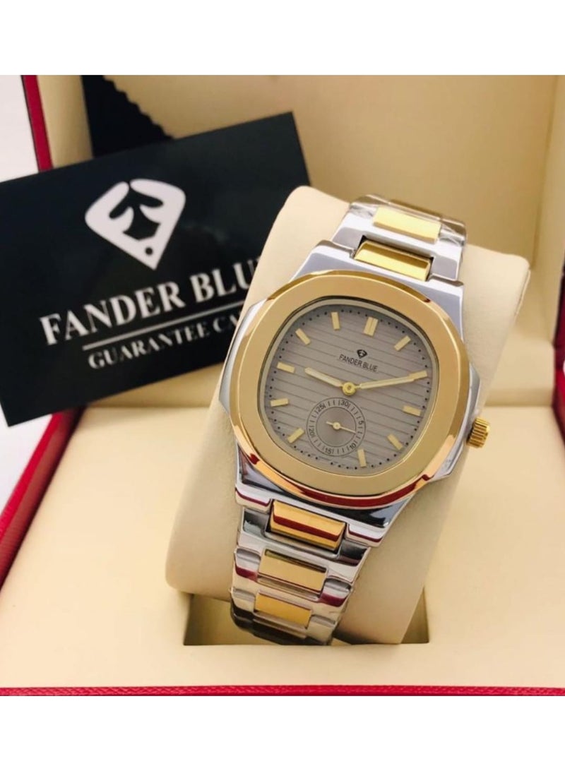 فاندر بلو ساعة رجالية أنيقة بتصميم كلاسيكي فاخر، تضيف لمسة أنيقة للمعصم.