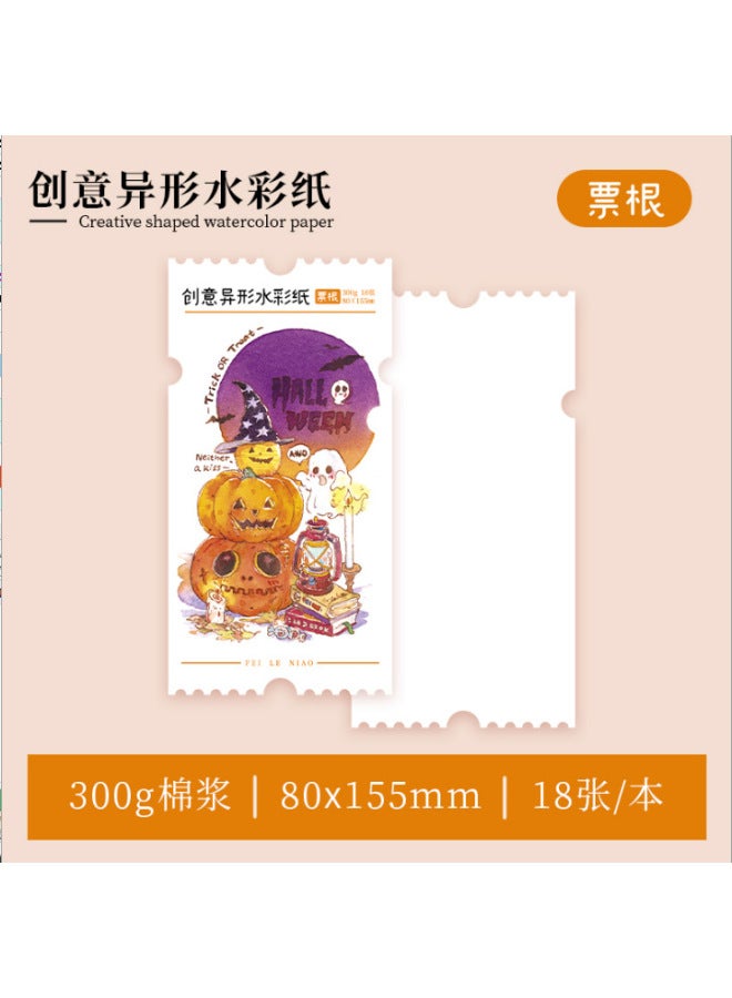 Flying Bird Feile Bird Fabric Watercolor Book 300g Art Student Painting Square Hand Account Book Fine Grain Mini Portable Painting Book - Image 1