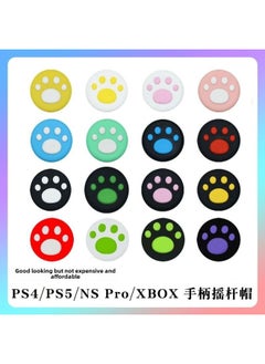 Black Warrior Controller Parts Cat Claw Joystick Cap Buttons Remote Sensing Hat Gamepad Accessories Switch PSP Essential-Product Color:1 Black Claw On White Background